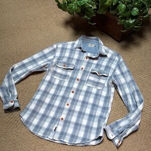 Faherty Blue and White plaid Casual Shirt